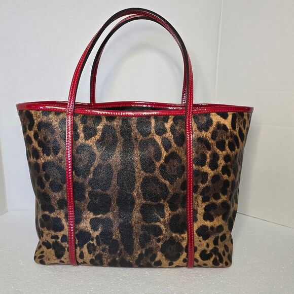 Dolce & Gabbana Leopard PVC Patent Leather Tote Bag - Picture 4 of 13